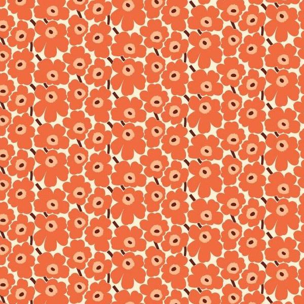 ミニウニッコ Mini Unikko 4 コットンファブリック生地 バーガンディ X コットン X オレンジ 35cm 25cmサイズ マリメッコ Marimekko Miniunikko4 707 デコパーツのデコちゃん 通販 Yahoo ショッピング