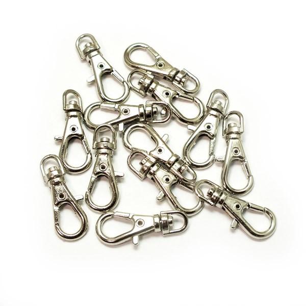 ナスカン極小サイズ 23x8 5mm レバー付き 10個入り 回転するから使いやすい バッグの他 様々なハンドメイドに なすかん シルバー Nasukan23x9 デコパーツのデコちゃん 通販 Yahoo ショッピング