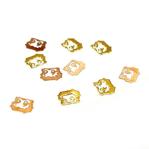 レジンやネイルアートに ベティちゃん 極薄メタルパーツ 10枚セット 片面メッキ Npbetty デコパーツのデコちゃん 通販 Yahoo ショッピング