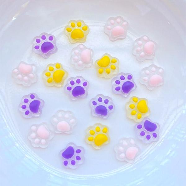 ピンク 肉球猫 ネイルパーツ 4個 楽天市場】ネコレジン レジンプラスチック 肉球 4個入り レジン