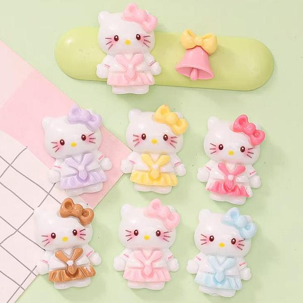 セーラー服を着たねこ 6色セット☆貼り付け用パーツ