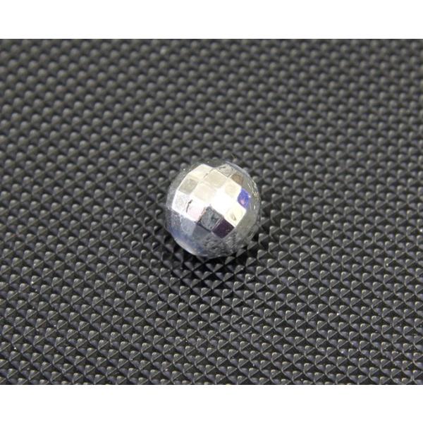 アクリル製14mmΦミラーボールカットビーズ シルバーメッキ