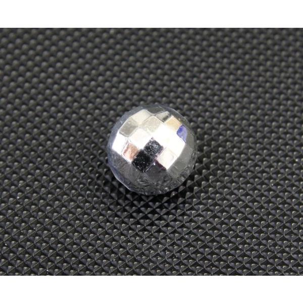 アクリル製18mmΦミラーボールカットビーズ シルバーメッキ