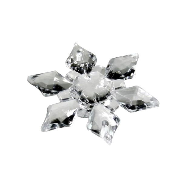 ※価格は1個の金額になります。ハロウィン・クリスマスなどフォトジェニック空間にピッタリ！連結用スノー・フラワー型 アクリル製オーナメントパーツ■素材：アクリル■サイズ：高さ45mm／横39mm／厚さ8mm／重さ4.4g■穴：両端2穴　約2m...
