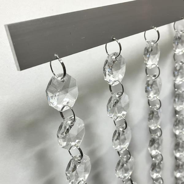 クリスタルビーズカーテン/アクリル製オクタゴン19mmクリア仕様 プロ