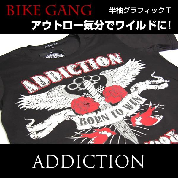 BON TO WIN プリント半袖Ｔシャツ ADDICTION（アディクション）AD-T-228