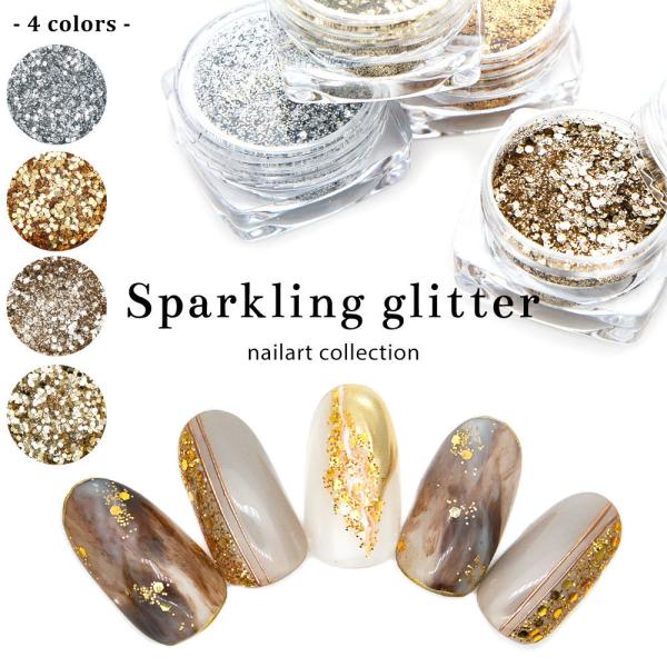 【特徴】大小のホログラムとラメをMIXしたスパークリンググリッター！ホロ入りでキラキラしつつも大人っぽいカラーで使い易い♪ケースに入れてのお届けなのですぐに使えて収納も楽々！【カラー】タイプA シルバー/タイプB シャンパン/タイプC ライ...
