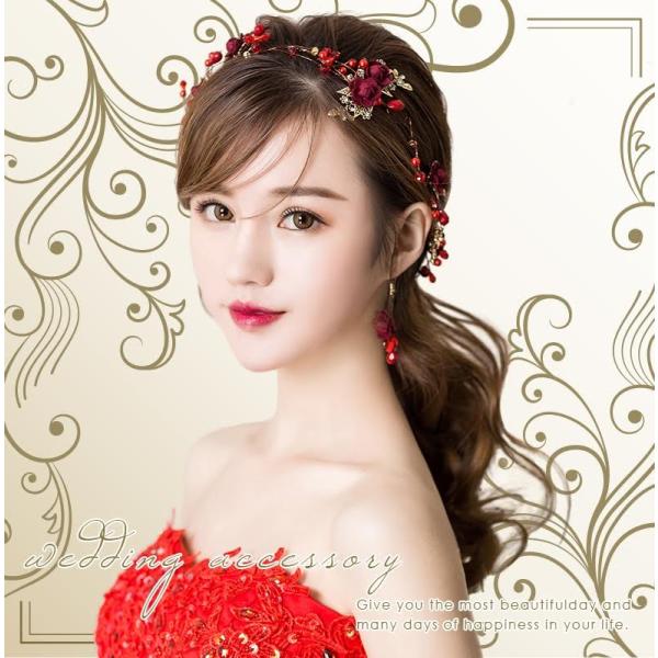 ウェディング ヘッドドレス 赤 ブライダル 結婚式 二次会 パーティー お色直し 赤 ドレス 和服 花嫁 髪飾り ヘアピン ゴールド ワインレッド レッド 髪飾り Buyee 日本代购平台 产品购物网站大全 Buyee一站式代购 Bot Online