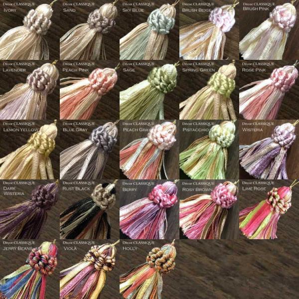 商品名：ミニタッセル｜プチリボンタッセル｜Decor CLASSIQUE｜ハンドメイド素材サイズ: タッセル:5.5cm / ひも：5.5cmカラー: カラーリスト参照素  材: レーヨン・ポリエステル-------------------...