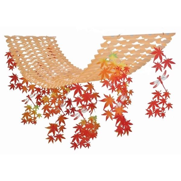 もみじトンボプリーツハンガー 秋 飾り 販促グッズ 店内装飾 プリーツハンガー 紅葉 デコレーションラボ 通販 Yahoo ショッピング