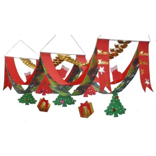 クリスマスツリープリーツ２連ペナント 5177099 クリスマス飾り クリスマス装飾 ペナント 販促グッズ 冬飾り 5177099 デコレーションラボ 通販 Yahoo ショッピング