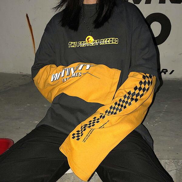 トップス 長袖t ストリート ロゴ プリント ジェンダーレス ストリート カジュアル レディース ファッション 大きいサイズ ビッグシルエット 7da003 韓国系ダンスウェアdecorative 通販 Yahoo ショッピング