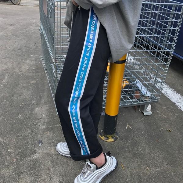 ジャージパンツ 青サイドライン ストレート ボトムス ダンス 衣装 韓国 ヒップホップ レディース 8da002 韓国系ダンスウェアdecorative 通販 Yahoo ショッピング