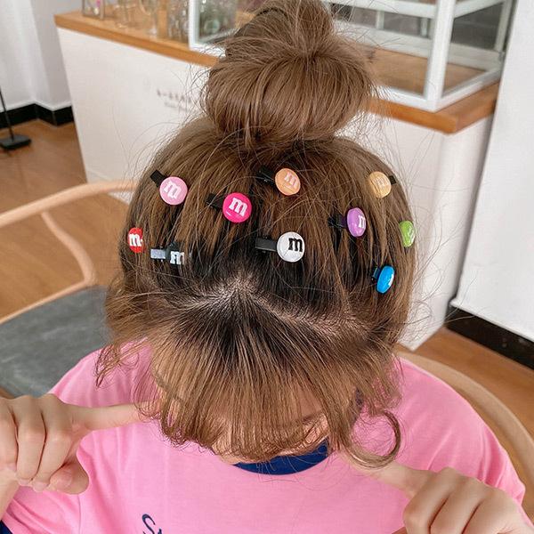 カラフルチョコモチーフ ミニヘアクリップ 10個セット 韓国系 