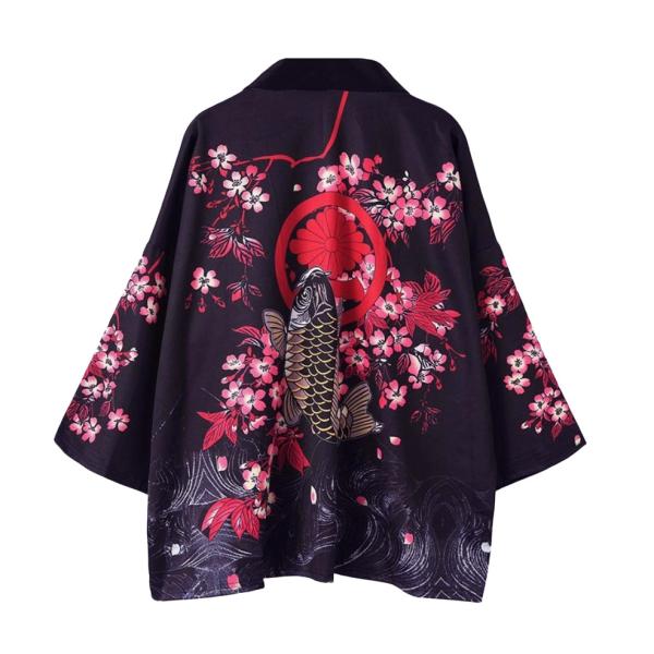 はっぴ 法被 羽織り 着物 浴衣 半纏 桜 鯉 和柄 和風 日本