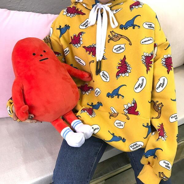 パーカー フーディ 総柄 プリント 恐竜 スウェット カジュアル ポップ レディース ファッション 大きいサイズ ビッグシルエット 原宿系 韓国系 D2a151 韓国系ダンスウェアdecorative 通販 Yahoo ショッピング
