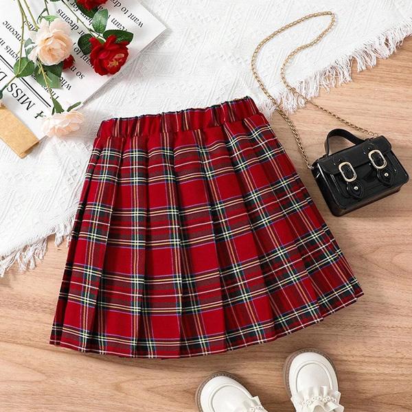 子供 スカート ミニスカート プリーツスカート チェック柄 タータン