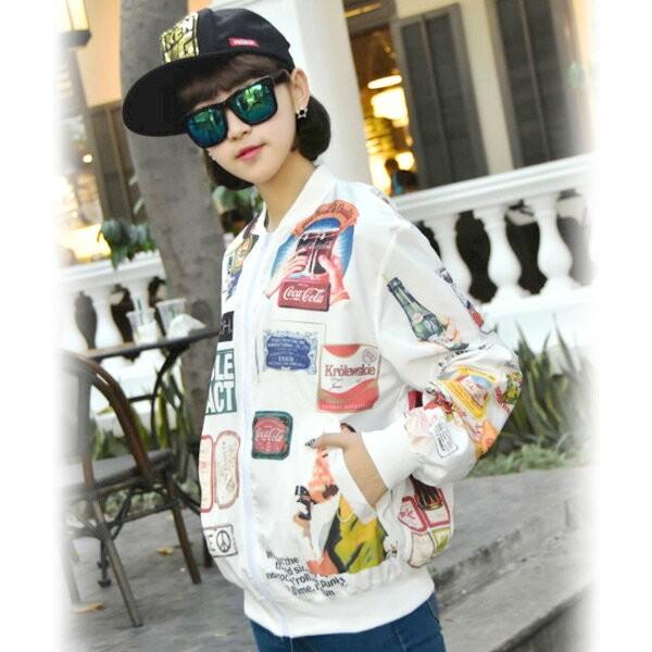 即納あり ブルゾン ナイロン 総プリント アウター ストリート カジュアル スケーター レディース ファッション ダンス ヒップホップ 衣装 原宿系 韓国系 Buyee Buyee 提供一站式最全面最專業現地yahoo Japan拍賣代bid代拍代購服務 Bot Online