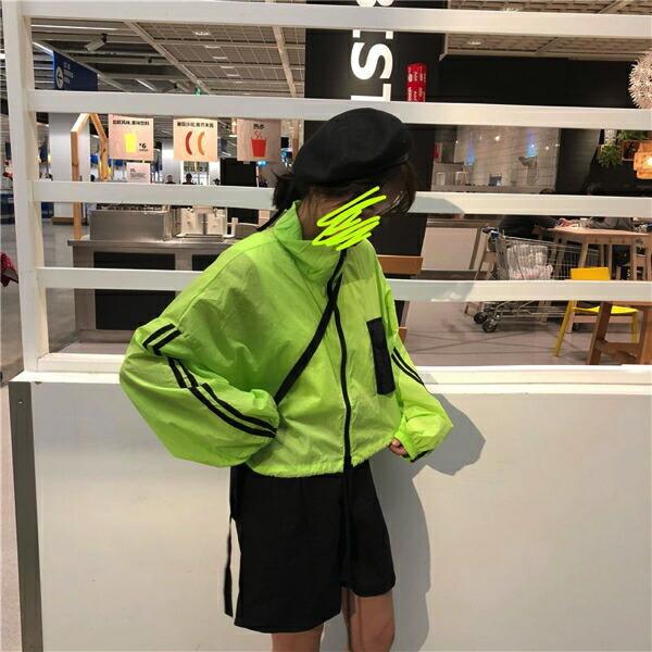 サマージャケット ウィンドブレーカー 透け感 大きいサイズ ショート丈 レディース ファッション X1a045 韓国系ダンスウェアdecorative 通販 Yahoo ショッピング