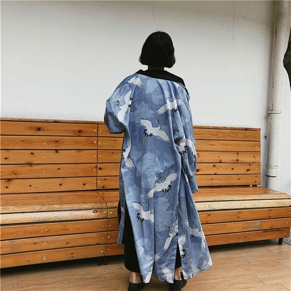 ロングカーディガン 長袖 和風 和柄 レディース ファッション Y3a100 原宿系ダンスウェアdecorative 通販 Yahoo ショッピング