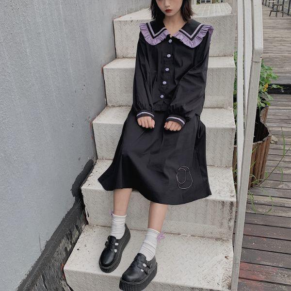 セットアップ 長袖 スカート ツーピース トップス ブラック レース レディース ファッション 大きいサイズ ダンス 衣装 ヒップホップ Y3a326 韓国系ダンスウェアdecorative 通販 Yahoo ショッピング