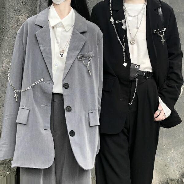 3点セット テーラードジャケット パンツ スラックス アクセサリー付き