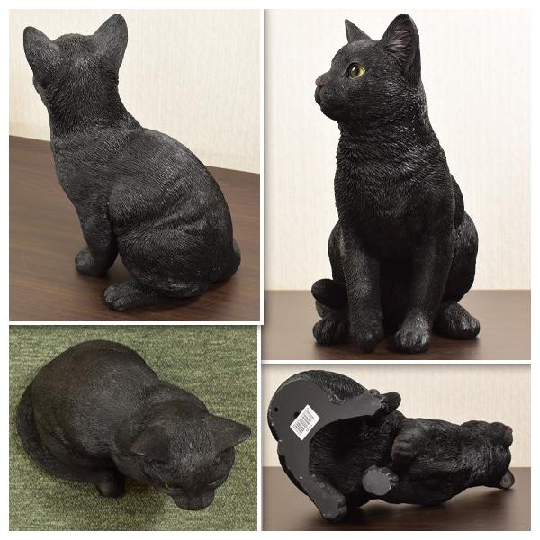 Black Cat ブラックキャット 生きているようなかわいい黒ネコの置物