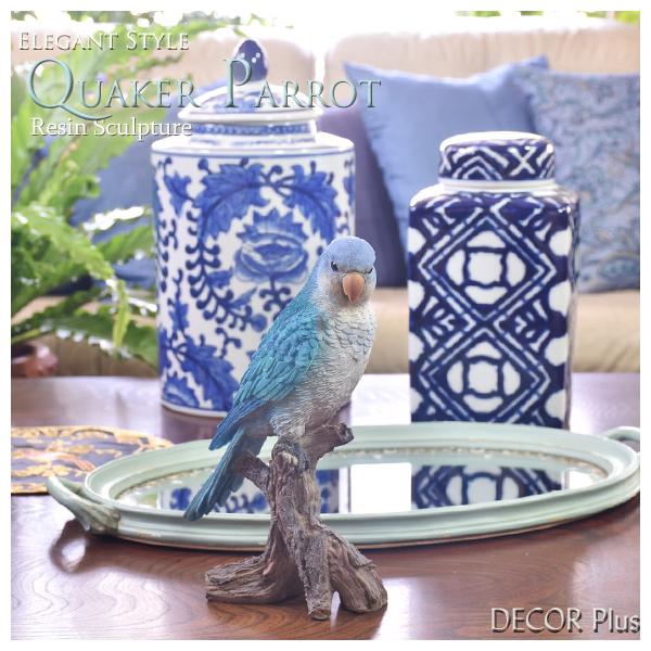 オキナインコ 造形が美しい鳥の置物 オウム 飾り 鳥 バード リアル