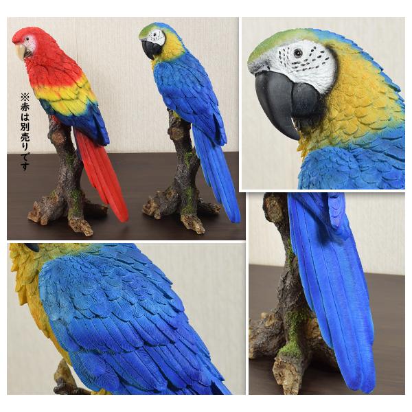 な*な様 インコ ルリコンゴウインコ 鳥 残響青 原画 1点物 (2024年12 ルリコンゴウインコ 造形が美しい鳥の置物 オブジェ オウム 飾り