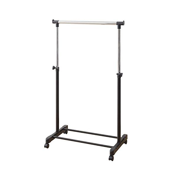 カラー：ブラックサイズ：シングルスタイル：組立本体サイズ:幅75×奥行43×高さ89~152cm本体重量:2kg材質:スチール(クロムめっき)、ポリプロピレン原産国:台湾ハンガー内寸:75-138cm全体耐荷重:約15kg収納目安シャツ枚数...