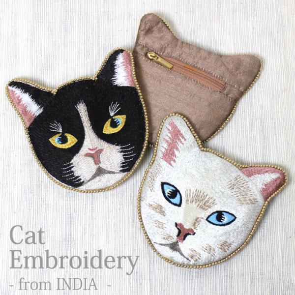 キャットガーデン猫ポーチ小✤ハンドメイド キャットガーデン猫ポーチ小ハンドメイド