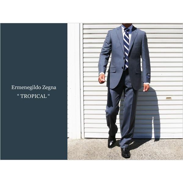 ZEGNA 春夏新作 エルメネジルドゼニア トロピカル 淡灰ブルー ZEGNA 春夏新作 エルメネジルドゼニア トロピカル 淡灰ブルー