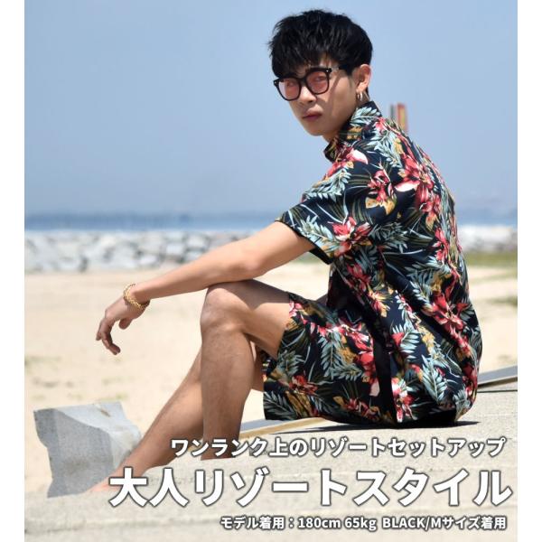 セットアップ メンズ 夏 大きいサイズ 半袖シャツ ハーフパンツ 上下 アロハ 花柄 ボタニカル柄 B系 ストリート サーフ ブランド Buyee Servis Zakupok Tretim Licom Buyee Pokupajte Iz Yaponii