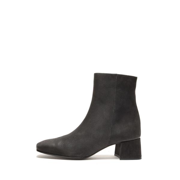 靴 MAISON EUREKA SQUARE TOE SHORT BOOTS MAISON EUREKA SQUARE TOE SHORT BOOTS CHUNKY HEEL LEATHER 38