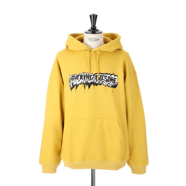 【P10倍】【SALE】DILL CUT UP LOGO HOODED SWEATSHIRT/Mustard Fucking Awesome(ファッキンオーサム)