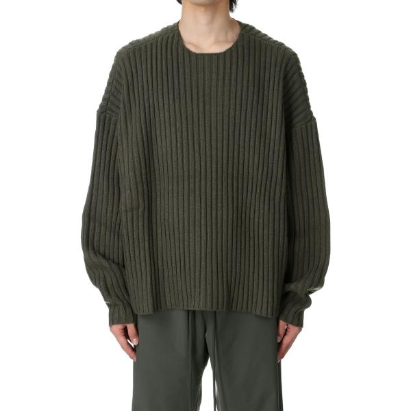 正規取扱店 / 正規取扱商品】【40%OFF】Raw neck Sweater/Ink 