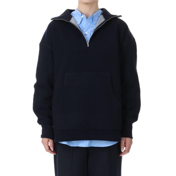 美品　シンゾーン　HALF ZIP SWEATSHIRT ネイビー Shinzone（シンゾーン） 【P5倍】HALF ZIP SWEATSHIRT -NAVY(24AMSCU01