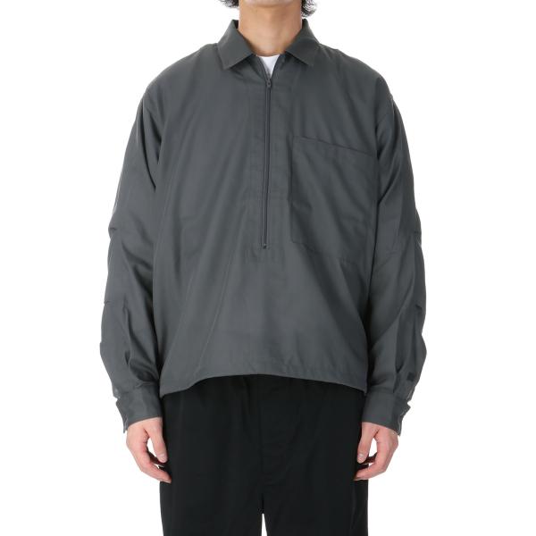 トップス daiwapier39 tech BD S/S charcoal L DAIWA PIER 39 TECH DRAWSTRING L/S TEE [CHARCOAL] - Fresh
