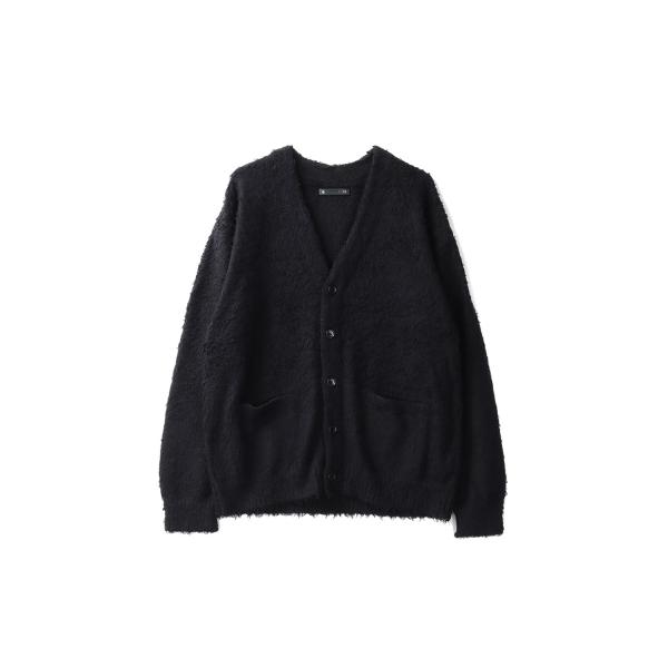 Shaggy Cotton Knit Cardigan / BLK (2502-6001) Minedenim