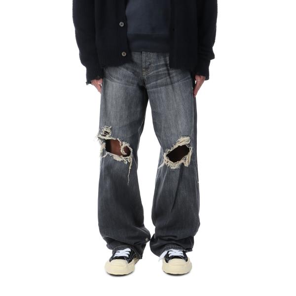 P15倍】【SALE】Denim Wide Pants - GRAY (G14PT036) KAMIYA(カミヤ