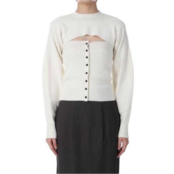 SALE】Layered Knit Combi -IVORY (62510514) anuke(アンヌーク
