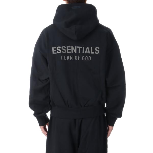 P2倍 / SALE】Classic Fit Fleece Zip-Up Hoodie Jet Black