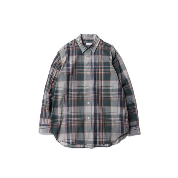 Gauze Plaid Plain Shirt / FOREST PLAID (KS26SSH14) Kaptain