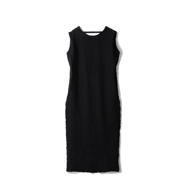 SALE】Sleeveless Shirring Onepiece - BLACK (62610306) anuke