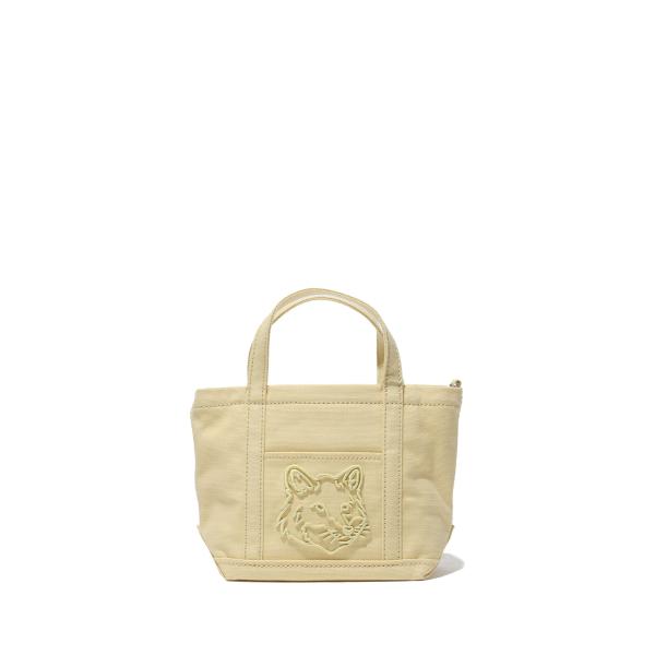 P10倍】FOX HEAD MINI TOTE - STRAW (MW05106WW0107) Maison Kitsune