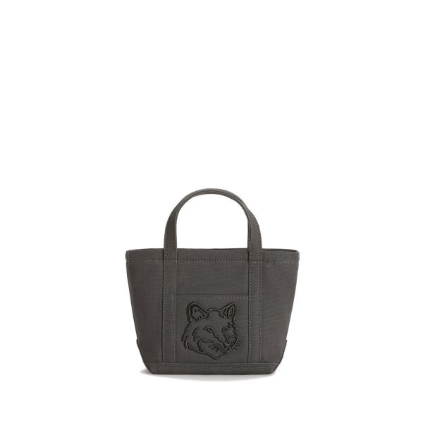n*m様 MAISON KITSUNE SMALL TOTE FOX HEAD MINI TOTE - BELUGA (MW05106WW0107) Maison Kitsune -Women
