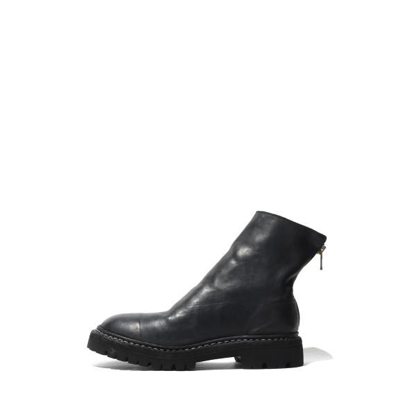 BACK ZIP BOOT, FULL GRAIN - BLKT (796V) GUIDI(グイディ