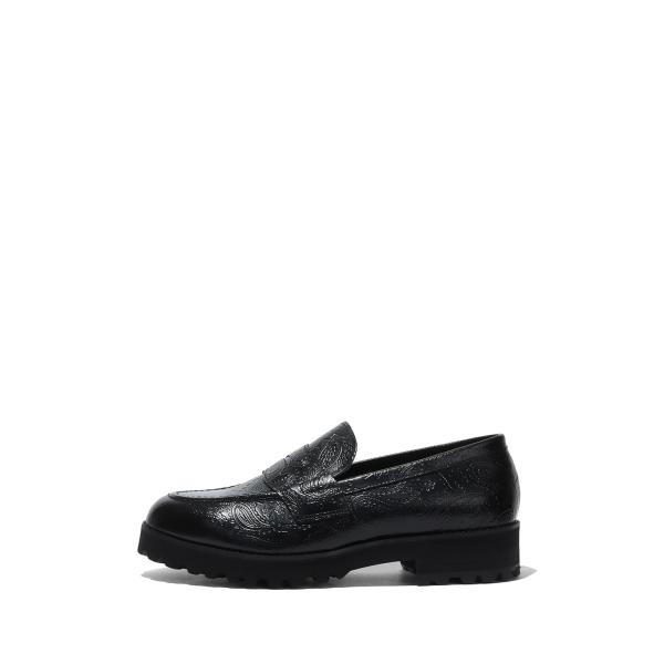TANK SOLE LOAFERS (K027) - BLACK PAISLEY KENFORD(ケンフォード