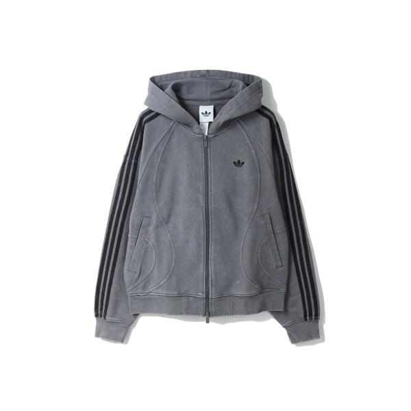 adidas フード付きグレージャケット サイズSです Adidas フーデッド ジップアップジャケット | グレー | FARFETCH JP