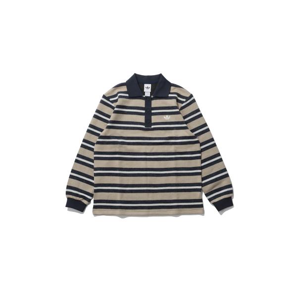 STRIPE KNITTED POLO - KHAKI THREE (LG3946) adidas Originals -Women-(アディダスオリジナルス)